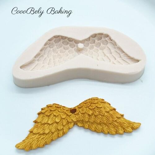 Luyou 3D Angel Wings Silicone Fondant Molds Cake Decorating Tools Pastry Kitchen Baking Accessories Resin Molds FM1525