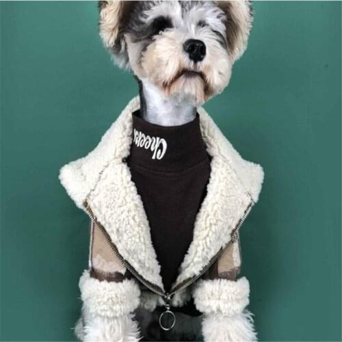 Dogs Clothing Winter Warm Fleece Plaid Jakcet for Puppy Wool Plaid Cats Clothes B999