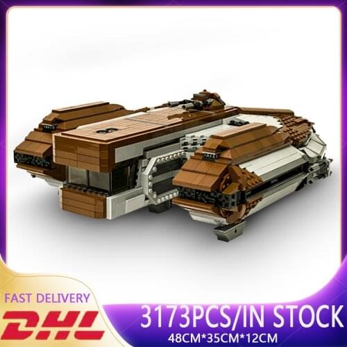 Mocstyle Star Series Wars Weapon SW Knights of The Old Republic Ebon Hawk Dynamic-Class Freighter Spaceship Building Blocks Toys