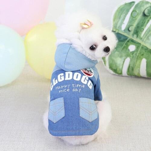 Dog Sweatshirt Letter Print Cosplay Warm Fashion Pet Dogs Hooded Coat for Winter
