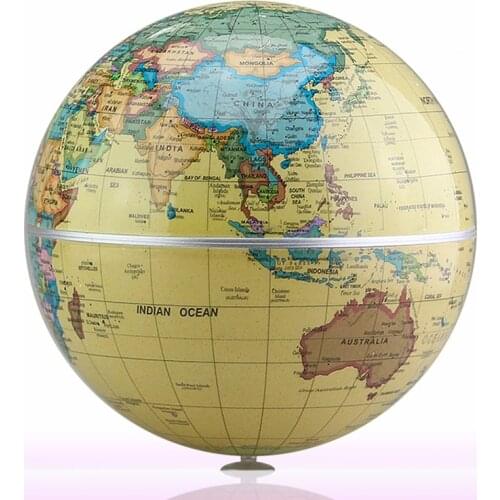 Solar Light Powered Tellurion Auto Rotation Spinning Earth Globe Model Invisible Base Geography Science Toys
