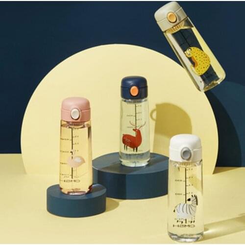 Spot Wholesale 2021 cartoon pet animal spring cap plastic direct drinking sports student cup