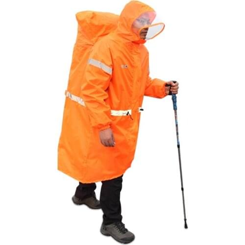 Outdoor Raincoat Rainwear Backpack Rain Cover Unisex Camping hiking Rain coat rain gear