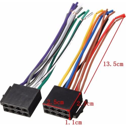 For Auto Universal Car Stereo System Wire Harness Adapter Connector Cable Radio Wiring Connector Plug