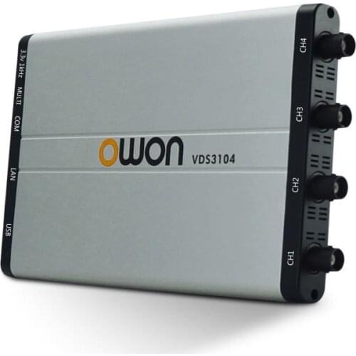 OWON VDS3104L 100MHz PC based USB Oscilloscope 4+1 (multi) channels 1GS/s 10M Record Length oscillograph