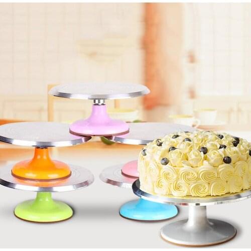 30cm Aluminum Alloy Cake Turntable Rotating Cake Decorating Stand Anti-skid Cake Rack Rotary Table