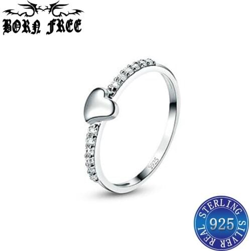 925 sterling silver rings for women love heart ring adjustable anillos mujer bague fashion jewelry love elegant wedding rings