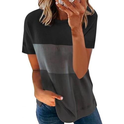 Women Top Casual Irregular Graphics Summer Plus Size Soft Women Short-sleeved Tunic for Dating Womens Clothing 2021