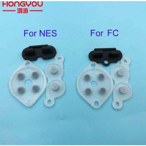 100sets For NES red and white machine gaming handle for FC controller button conductive adhesive European and Japanese version