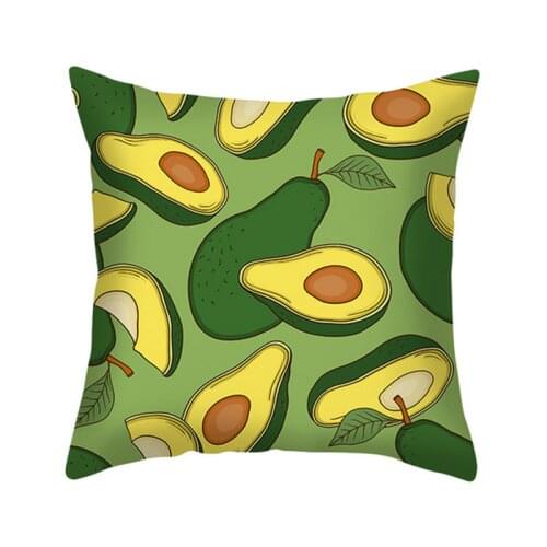 2pcs/set Tropical Fruit Pattern Pillowcase Microfibre Cushion Cover Avocado Decorative Throw Pillow Case Home Textile Decor