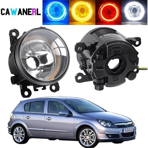 2 X Angel Eye Fog Light Assembly For Opel Astra G H 1998-2010 Car Front Bumper Halo Ring Fog Driving Lamp DRL H11 12V