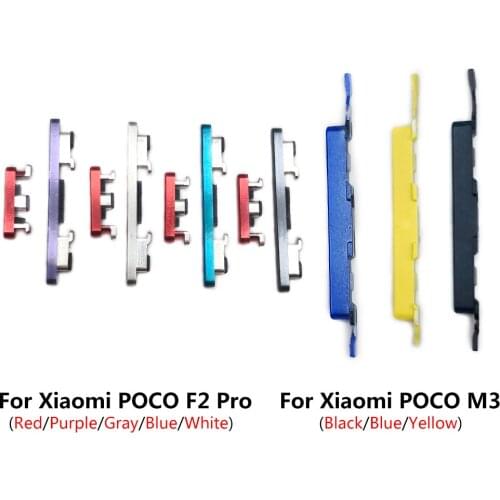 20pcs/Lot For Xiaomi Poco M3 F2 Pro Power On Off Volume Side Button Key Flex Cable Power Side Button