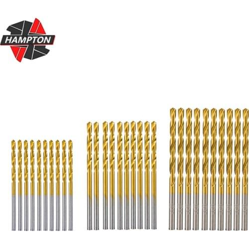 50pcs/Set Twist Drill Bit Set Titanium Coated 1.0mm-3.0mm Mini Drill Bit Set High Steel Power Drilling Tools For Woodworking