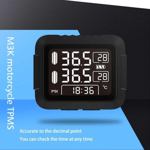 Motorcycle TPMS Tyre Pressure Monitoring System Wireless TPMS Waterproof Pressure Test Real-Time Monitor Temperature Motor Bike