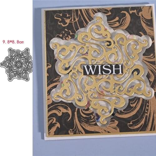 CH 2021 New Arrival Hollow Six-pointed Star Shape Dies Stencil Metal Cutting Dies For Scrapbooking Practice Hands-on DIY Album