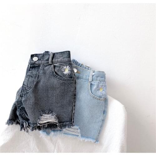 2 3 4 5 6 Y Toddler Girl Shorts Casual Korean Denim Shorts for Girl Kids Pants Summer Baby Girl Jeans Elastic Waist Girl Pants