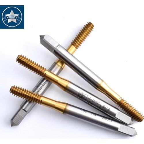 HSSE With Tin Left Hand Forming Tap UNC 10-24L 1/4-20L 5/16-18L 3/8-16L Fine Thread UNF 10-32L 1/4-28L machine screw taps