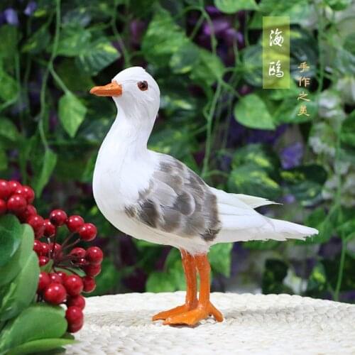 Artificial Bird Seagull Sea Mew Animal Figure Statue Miniatures Home Garden Office Decoration Shooting Props Ornaments