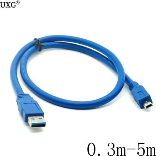 USB 3.0 A Male to Mini 10Pin B Extension Cable USB 3.0 A male to Mini USB cable 0.3M/0.6M/1M/1.5M/1.8M/3M/5M 1FT 2FT 5FT 6FT
