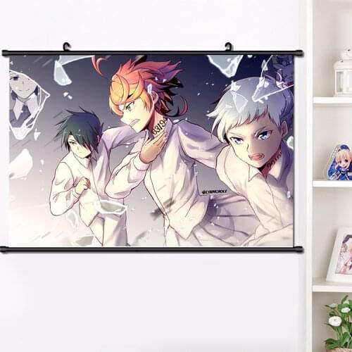 Anime The Promised Neverland Yakusoku no Neverland Norman Emma Ray Wall Hanging Poster Home Decoration Gift 40*60cm