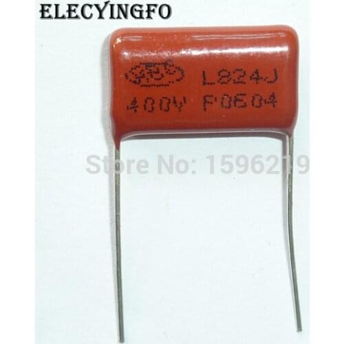 10pcs CBB capacitor 824 400V 824J 0.82uF 820nF P20 CBB21 Metallized Polypropylene Film Capacitor