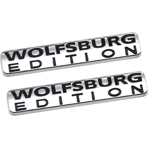 Metal Chrome WOLFSBURG EDITION Car Trunk Rear Fender Emblem Badge Decal Stickers