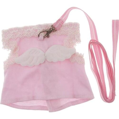 New Small Pet Rabbit Mouse Hamster Vest Clothes W/Lead Leash Pet Supplies