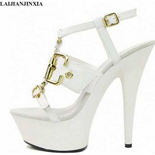 New 17cm Big yards for womens shoes tangerine fine with performance shows the photo shoes high heel Dance Shoes