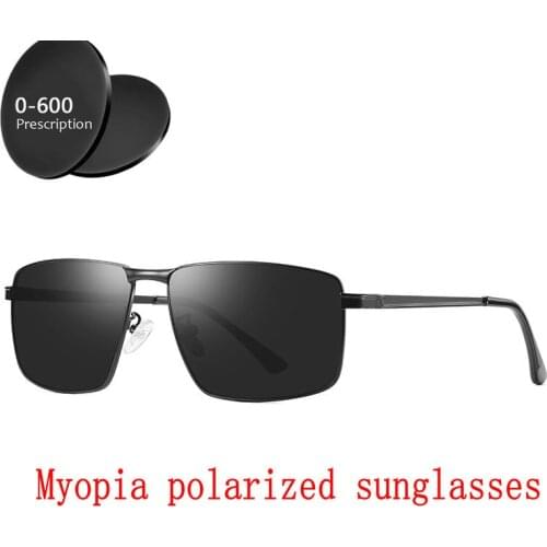 Women Myopia Prescription -1.0 -6.0 Finished Polarized Myopia Sunglasses Square For Male Myopia Eyeglasses driving goggles FML