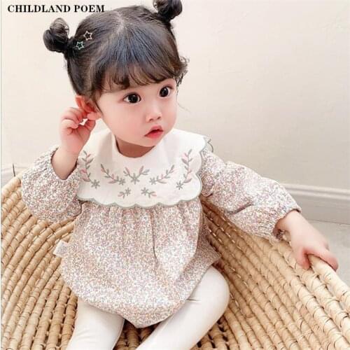 Baby Girls Clothes Spring Newborn Baby Clothes For Girl Floral Embroidery Princess Girls Romper Toddler Baby Romper Playsuits