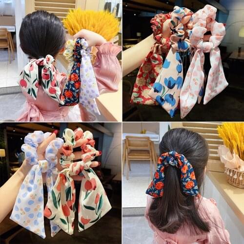 Girls head rope bow knot rubber band children girls baby girls tying hair head rope hair ring