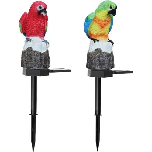 Solar Powered Garden Light Outdoor Waterproof Parrot LED Lawn Lamp Garden Decor Landscape Night Animal Shape Lamp