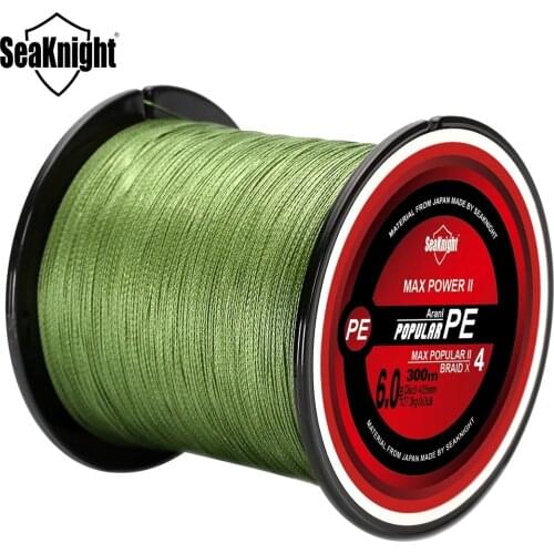 SeaKnight Brand 300M PE Braided Fishing Line TriPoseidon Series 4 Strands for Carp Fishing Multifilament Fishing Line