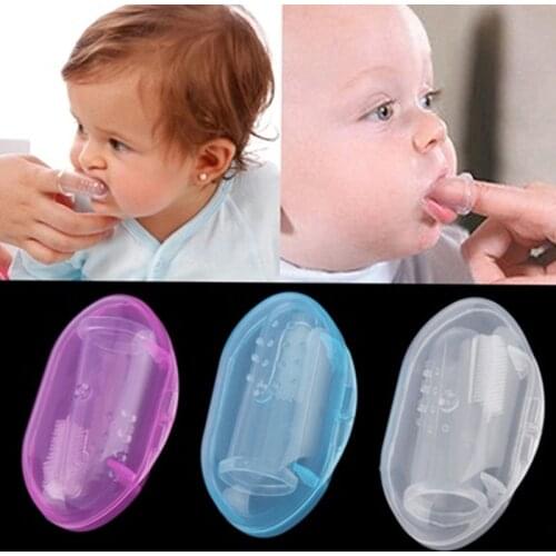 Silicon Toothbrush Box Baby Finger Toothbrush Children Teeth Clean Soft Silicone Infant Tooth Brush Rubber Cleaning Brushes