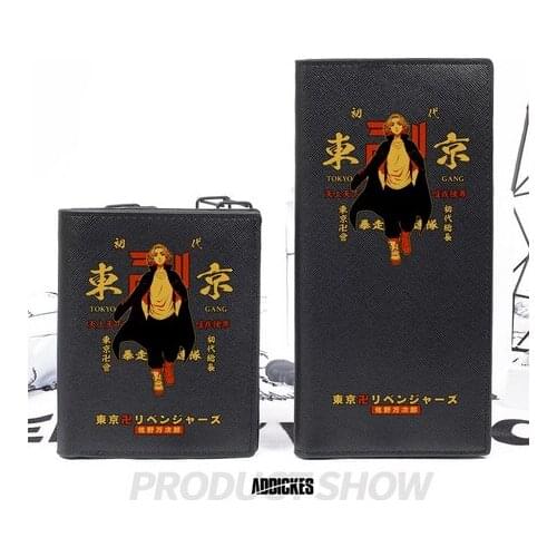 Anime Tokyo Revengers Manjiro Sano Folding Wallet PU Short Purse Card Holder Cartoon Unisex Long Purse Cosplay Gift