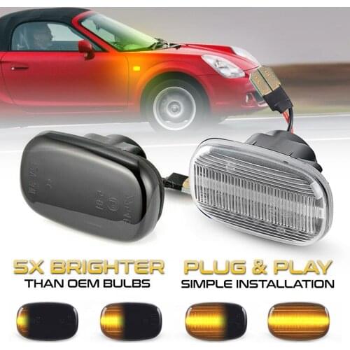 LED Dynamic Side Marker Signal Indicator Light For Toyota MR 2 W20 30 Camry Vista SV4 CV4 Fielder ZE12 Gaia Hilux Surf N21 Paseo