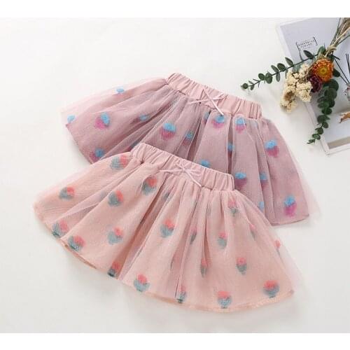 Girls' Skirts Baby Mesh Print Skirts 2020 Autumn New Childrens Princess Skirts Toddler Girl Tutu Skirts Baby Girl Clothes 2-8Y