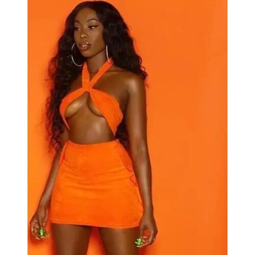 Women Dress Summer 2021 New Arrival Solid Color Front Hollow Out Bodycon Evening Party Dress Holiday Outfits Wholesale