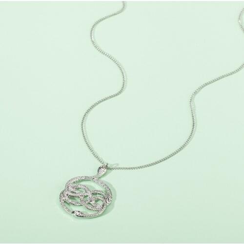 2020 New Snake Necklaces Gold Color Exaggeration Punk Necklace for Women Vintage Animal Female Fashion Jewelry Factory Outlet