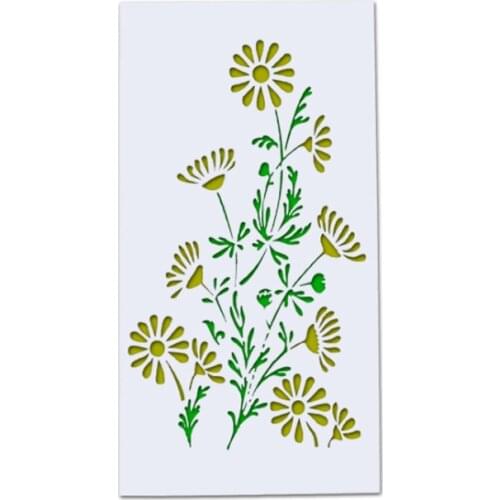 1pc Daisy Flower Stencil DIY Walls Layering Painting Template Decoration Scrapbooking Embossing Supplies Reusable