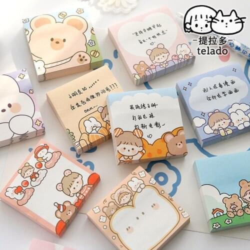 100 sheets Butter Rabbit Memo Notepad Vintage Message Notes Decorative Notepad Note Paper Memo For Scrapbooking