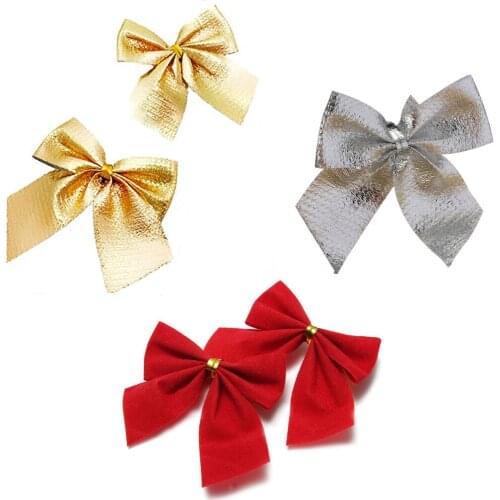 24Pcs Decoration Ornament Hanging Bowknot Bow Butterfly Decore Tree Cute Christmas Tree (24pcs)