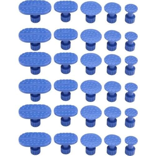 30Pcs Depression Repair Sucker Car Body Dent Removal Pulling Tabs Paintless Repair Tools Glue Puller Tabs