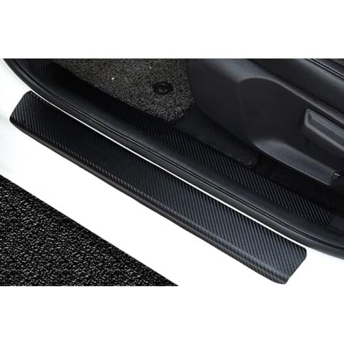 4pcs Car Door Sill Protector Bumper Protector Carbon Fiber Self-Adhesive Stickers for Toyota fortuner 2007-2019 accessories