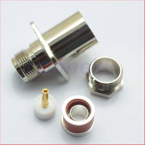 5pcs/lot N female jack flange mount clamp RG8 LMR400 RG165 RG213 7D-FB RF connector