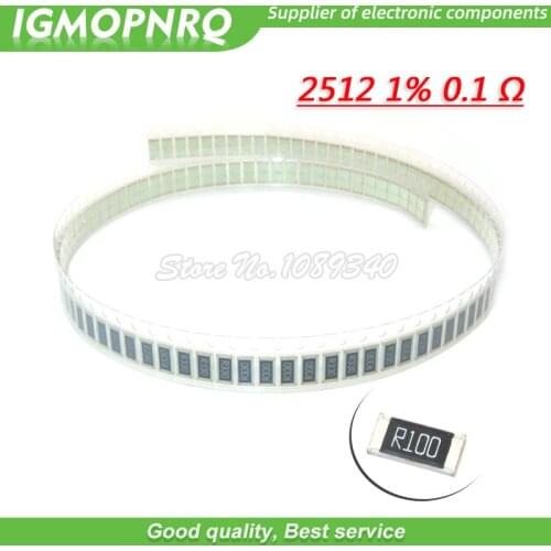 50PCS 2512 SMD Resistor 1W 1% 0.1R 0.1 ohm R100 IGMOPNRQ
