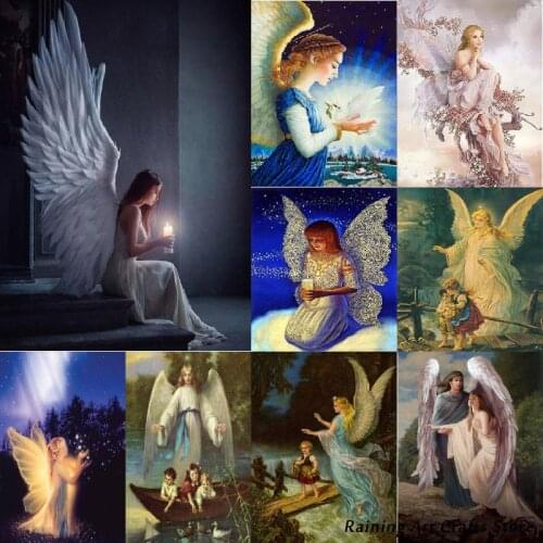 5D Diy Diamond Painting Angel Girl and Fairy Full Square Round Drill Mosaic Picture Embroidery Cross Stitch Kits Home Decoration
