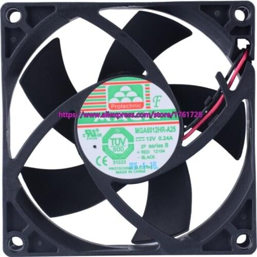 Brand new MGA8012HR-A25 8025 8cm cooling fan 12V 0.24A 2wires