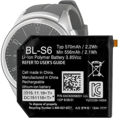BL-S6 Battery For LG Watch Urbane 2nd Edition LTE LG W200 Battery Replacement Repair Part