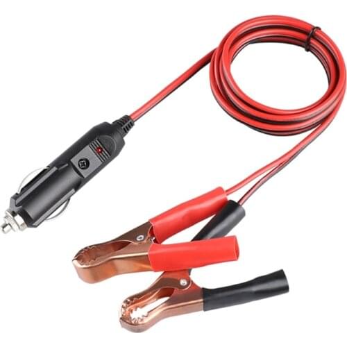 12V Automotive Electrical Clip-on Cable Car Battery to Car Power Adapter Plug Socket Cord with 15A Fuse